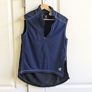 JL Racing Rowing Vest Women M Navy Blue Fleece Lining Waterproof Back Pockets